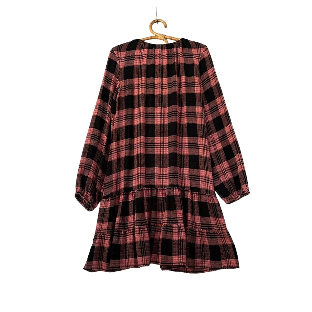 Anthropologie | Cloth & Stone | Daia Plaid Mini Dress Size S *no belt* - Picture 5 of 13